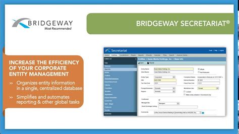 bridgeway secretariat|About Bridgeway Software.